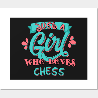 Just A Girl Who Loves Chess Gift product Posters and Art